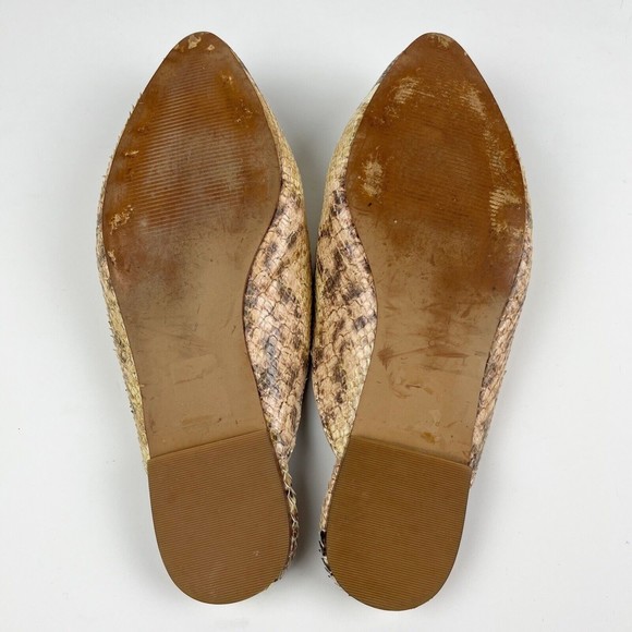 Madewell The Frances Skimmer Mule in Snake Embossed Leather Size 8 - Picture 14 of 14